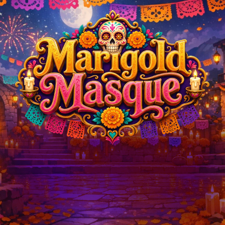 Marigold Masque game thumbnail, carnival masquerade theme customizable game.